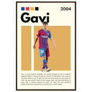 Gavi FC Barcelona Soccer Framed Football Poster